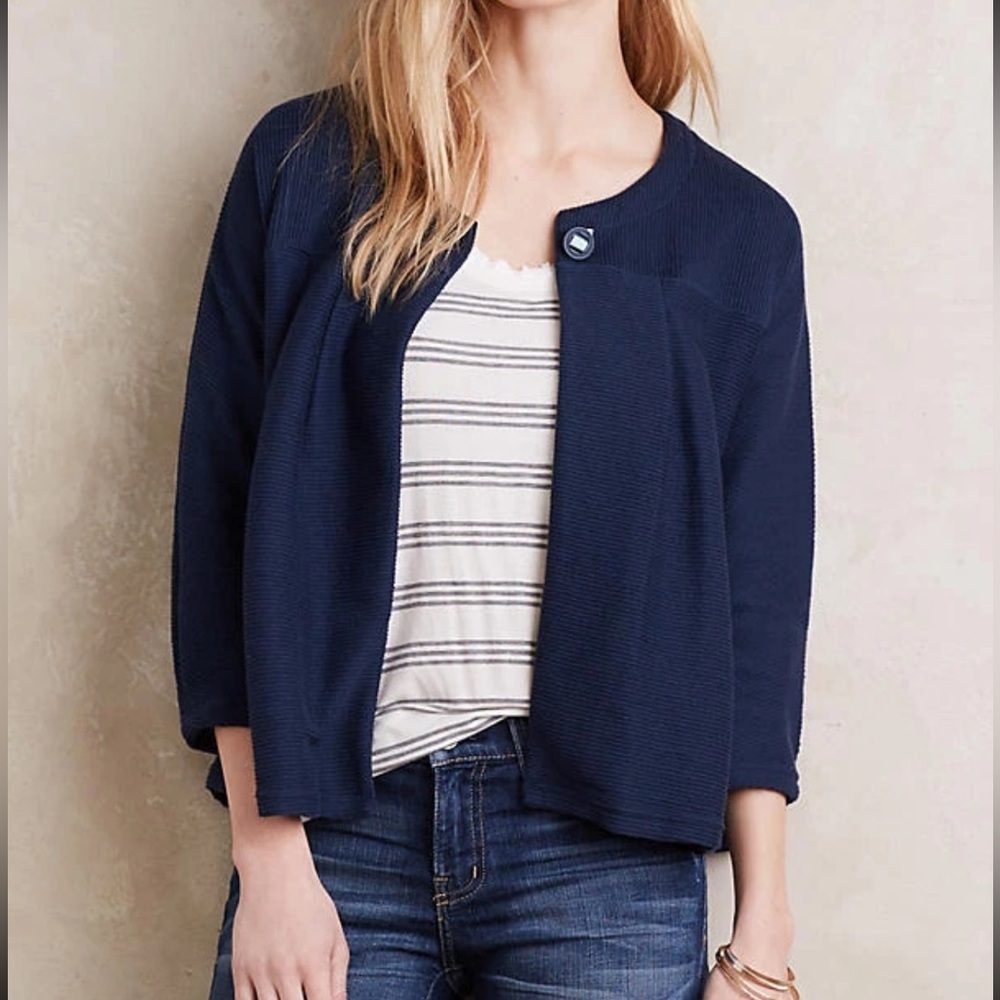 Anthropologie Finley Jacket by Saturday/Sunday sz large, navy